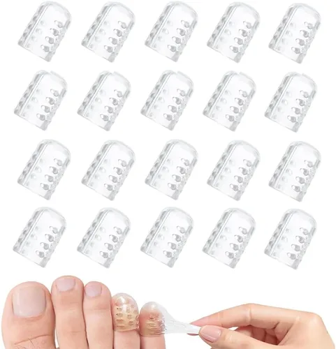 Protector de dedos de silicona antifricción, protectores de dedos de gel transparente suave y transpirable, fundas transpirables para dedos