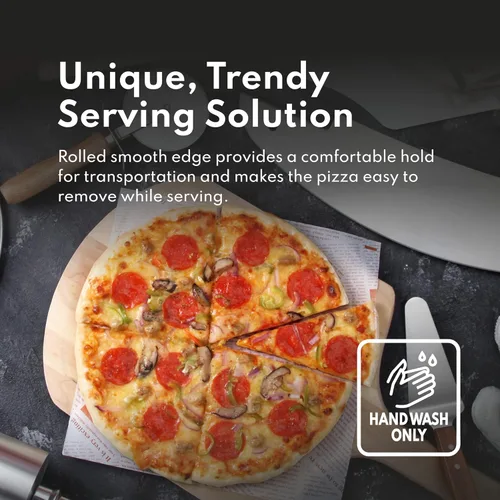 Vista 4 de New Star Foodservice 50868 Bandeja/Sartén para pizza, con borde ancho, de aluminio, 20.3 cm, paquete de 6