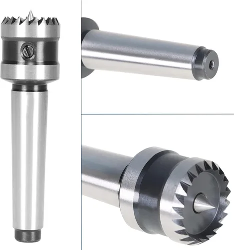 Vista 3 de 2MT con torno de 1 pulgada Centro de accionamiento de carpintería herramienta de torneado de carpintería, torno de madera Super Crown Drive Center