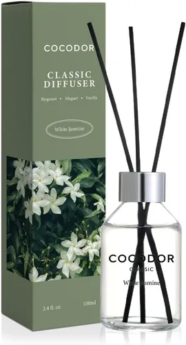 Vista 11 de Cocod'or - Difusor clásico de varillas de junco/Brisa de abril/3.4 oz (100 ml)/1 paquete de fragancias, aceite esencial en barra para difusor, juego