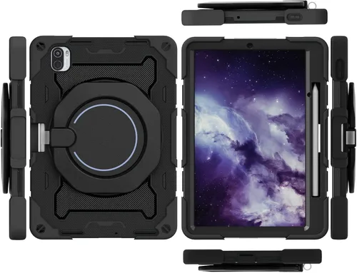 Vista 3 de Funda para Xiaomi Pad 5 de 11.0 pulgadas, PC + silicona de 3 capas Combo Armor Heavy Duty Cubierta a prueba de golpes para Xiaomi Pad 5 Pro 5G