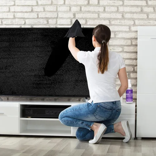 Vista 5 de Swanky - Kit de limpieza de pantalla de computadora: juego de limpiador electrónico en aerosol de microfibra para limpiador de TV, limpiador