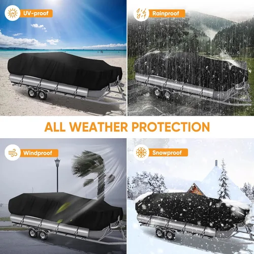 Vista 8 de NEVERLAND Cubierta de barco pontón impermeable de alta resistencia remolcable Cubierta de barco de grado marino de poliéster lona se adapta a barcos