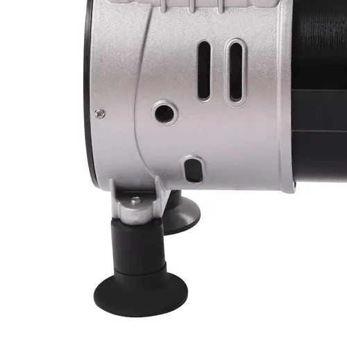 Vista 9 de Bomba de vacío sin aceite de 110 V 550 W, bomba de vacío industrial con 2 cilindros y ventiladores de enfriamiento, mini bomba de silencio