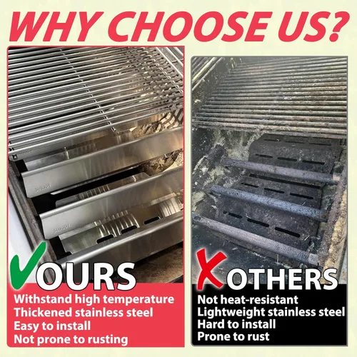 Vista 2 de Kit de piezas para parrilla Weber Genesis 300 Serie 310 para Genesis E310 E330 S310 E320 S330 EP310 S310 S320 EP330, Kit de barras aromatizadoras