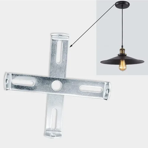 Vista 2 de Soporte de montaje para lámpara colgante de techo, kit de barra transversal, placa de montaje con tornillos, 4 piezas