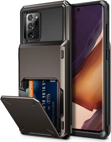 Vista 23 de Vofolen Funda tipo cartera para Galaxy Note 8 con soporte para tarjeta de crédito, bolsillo de 4 ranuras, puerta abatible, antiarañazos, de doble