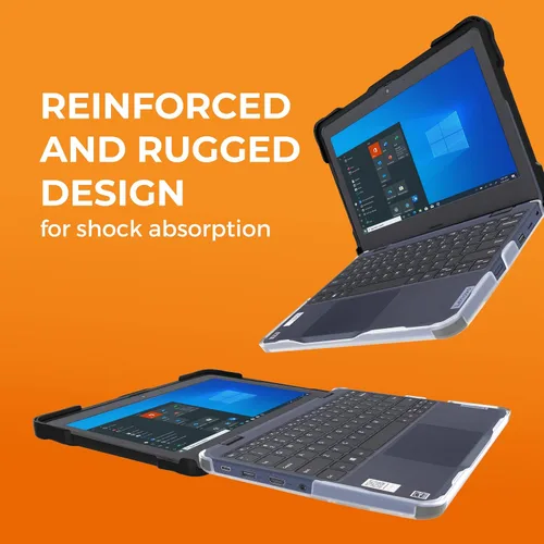 Vista 4 de Gumdrop SlimTech - Funda personalizada para Lenovo 100e AMD de 100 W Gen (Clamshell), protección ligera, rosca de goma en los lados, sin costuras