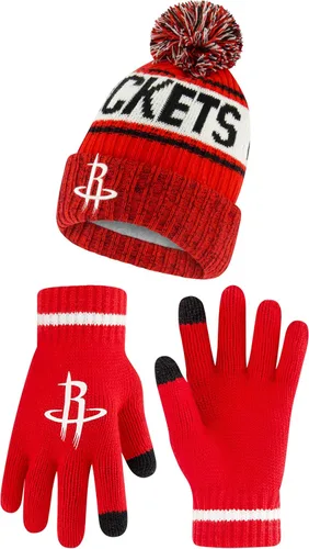 Vista 19 de Ultra Game NBA - Gorro de invierno súper suave para niños y niñas, con guantes de pantalla táctil extra cálidos