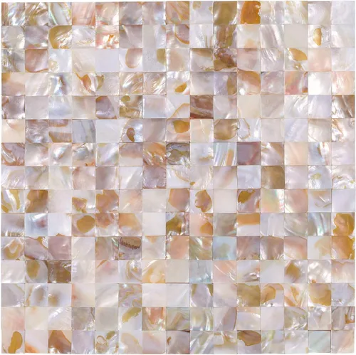 Vista 11 de 1 hoja de azulejos de conchas de perlas para despegar y pegar, azulejos de pared autoadhesivos para cocina, baño, dormitorio