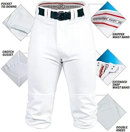 Vista 2 de Rawlings PRO 150 Series GamePractice Baseball Pant, Adult, Solid Color, Knicker
