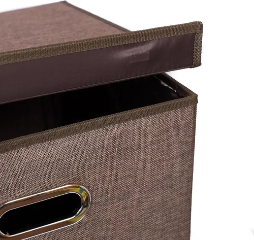 Vista 7 de BIRDROCK HOME Cesta de lavandería con tapa, bolsas extraíbles para clasificar ropa, cesta de lavandería seccionada para dormitorio y baño, Marrón