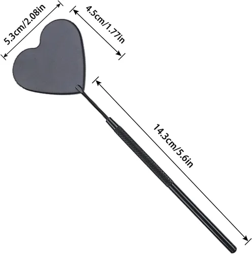 Vista 2 de Espejo de pestañas grande para extensión de pestañas, espejo de pestañas desmontable, de acero inoxidable, espejo de maquillaje, suministros