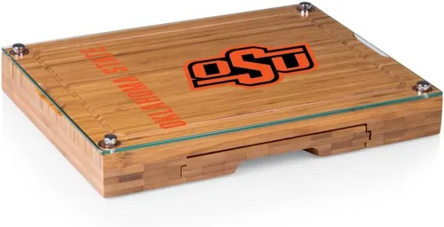 Vista 67 de PICNIC TIME NCAA Juego de tabla de queso y cuchillos con parte superior de vidrio de concierto, juego de tabla de charcutería, tabla de cortar