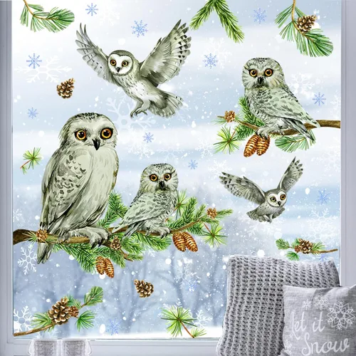 Vista 12 de Calcomanías de Halloween para ventana, calcomanías de brujas negras, calcomanías de pared de Halloween, murciélagos de árbol negro, murales de arte