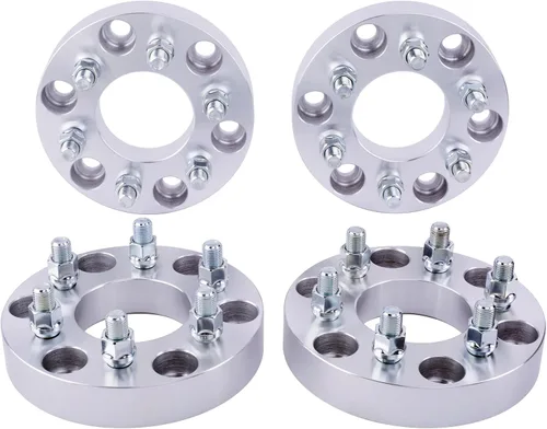 Vista 9 de DCVAMOUS 4 piezas de adaptadores de rueda de 6x5.5 a 6x4.5 de 1.5 pulgadas con 14x1.5 pernos Compatibles con Chevy GMC de 6 pernos 6x139.7 a 6x114.3
