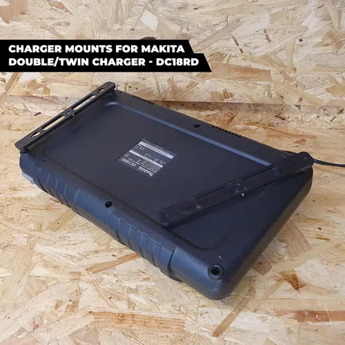 Vista 4 de StealthMounts Makita - Soporte para cargador - Paquete de 2 (cargador doble) Fabricado en el Reino Unido