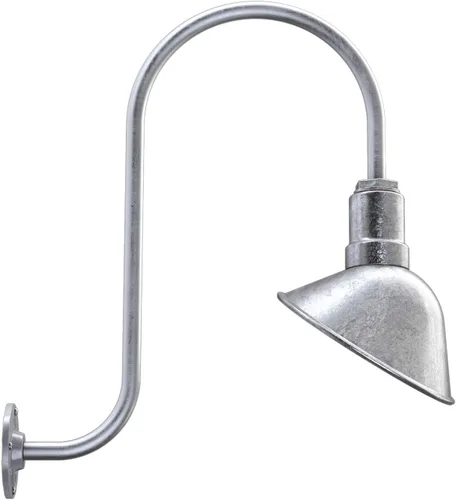 Vista 60 de Steel Lighting Co. Luz de Letrero de Tienda Venice para Pared de Acento de Restaurante Exterior Cúpula de 9 pulgadas Brazo Recto de 6 pulgadas