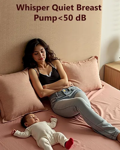 Vista 7 de Extractor de leche portátil con control de aplicación, 3 modos y 9 niveles de bomba de lactancia inalámbrica, extractor de leche portátil, manos