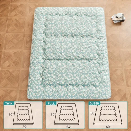 Vista 2 de Dr.Futon Colchón de futón japonés extra grueso plegable enrollable para invitados, tumbona y Tavel