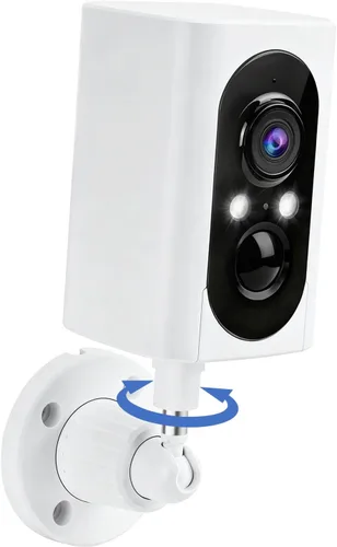 Cámaras de seguridad inalámbricas para exteriores, 355°, rotación panorámica, 2K, cámaras de visión nocturna a color, para seguridad en el hogar,