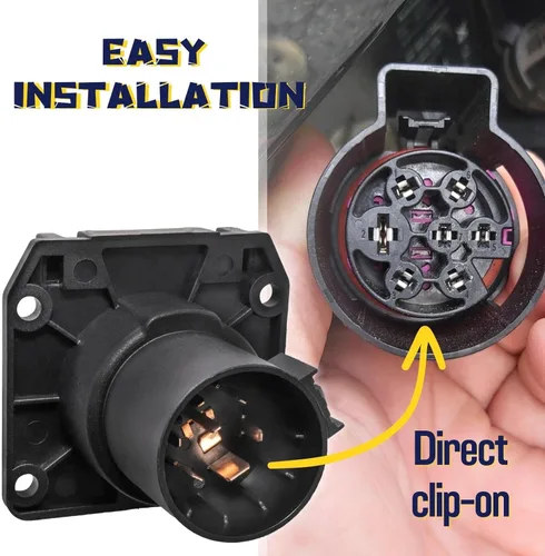 Vista 4 de MECMO Conector Hembra de Repuesto Estilo OEM de 7 Vías para RV, USCAR a 7 Pines del Lado del Vehículo Extremo Hembra para Ford, GMC, Chevy, Dodge