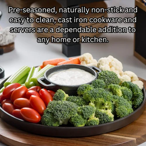 Vista 3 de TableCraft CW30104 - Mini servidor redondo de hierro fundido, 11 oz, negro