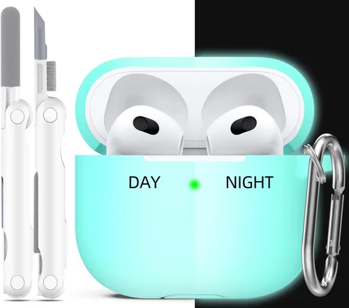 Vista 99 de Funda para AirPods con llavero, protección completa, de silicona, accesorios para AirPods, funda para chicas con estuche de carga inalámbrico