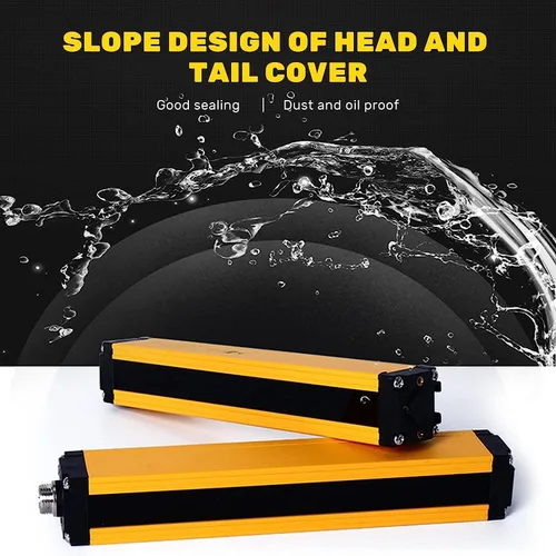 Vista 5 de CGOLDENWALL Cortinas de Luz de Seguridad, Pantalla de Protección con Sensor de Vigas, Paso de Vigas 40mm, 10 Vigas, Altura de Protección 360mm