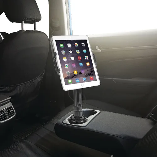 Vista 2 de Macally Soporte para tablet – Soporte resistente para iPad para automóvil, camión y vehículo – Se adapta a dispositivos de 3.5 a 8 pulgadas de ancho