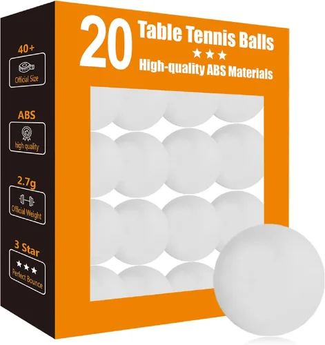 Vista 12 de Pelotas de Ping Pong de 3 Estrellas - Tenis de Mesa ABS de Alto Rendimiento para Entrenamiento, Juego