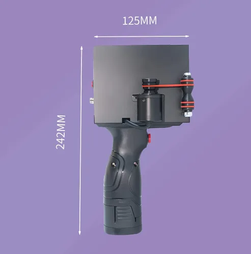Vista 3 de PEKOKO Impresora de inyección de tinta con pantalla táctil HD de 4.3 pulgadas, impresora de inyección de tinta de mano con cartucho de tinta