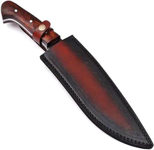 Vista 3 de Armory Replicas Big Game Hunter Cuchillo de caza de machete Kukri al aire libre de acero de alto carbono