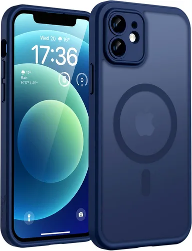 Vista 117 de TOCOL Funda para iPhone 11, compatible con Magsafe, protección completa de cámara, imanes integrados, protección contra caídas, funda translúcida