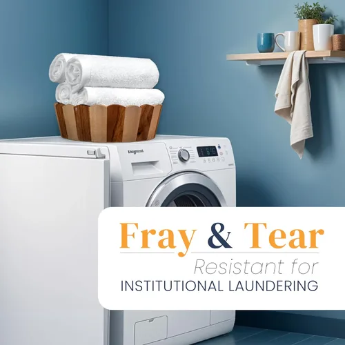 Vista 5 de Paquete de 300 paños económicos a granel (12 x 12) – Paños blancos a granel – Trapos de limpieza comercial de mezcla de algodón – Toallas