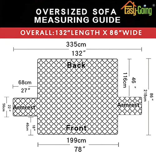 Vista 139 de Easy-Going - Funda reversible para sofá reclinable, resistente al agua, protector de muebles con correas elásticas, para mascotas y niños