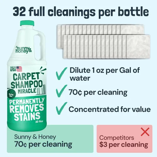 Vista 6 de Solución y desodorante Carpet Miracle para limpiar alfombras para Hoover, Bissell, Rug Doctor, Kenmore