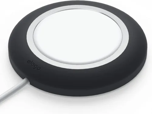 elago Almohadilla de carga, inalámbrica, magnética, negra – Compatible con MagSafe Charger, iPhone 12, 13, 14, 15 modelos, AirPods Pro [0.09 libras]