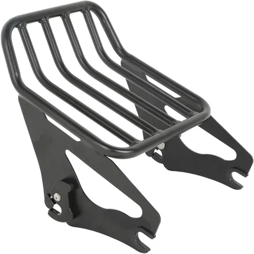 XFMT Portaequipajes desmontable de dos plazas para motocicleta para Harley Touring Road King Street Glide Road Glide Electra Glide 2009 y posterior