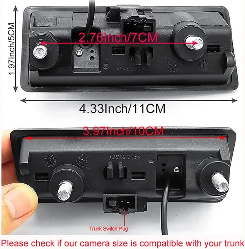 Vista 2 de Cámara de respaldo de vehículo con trayectoria inteligente dinámica línea guía móvil para Audi A4L A5 A3 Q3 Q5 RS6 para VW Passat Tiguan Jetta