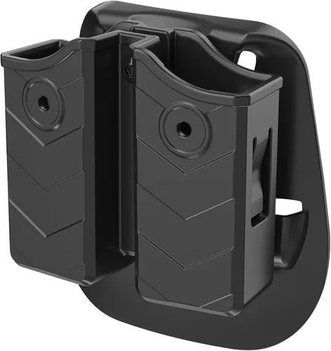 Vista 2 de Bolsa doble para cargador Glock Beretta Sig Sauer Taurus Browning S&W H&K La mayoría de las pistolas, soporte universal apilable de 0.354 in/40