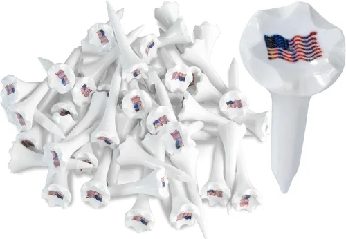 Vista 6 de NorthPointe Tees de Golf de Plástico de 1 ½" - Tees Cortos para Hierros, Par Tres, Híbridos y Campo de Práctica - Paquete de 50 o 100 a Granel