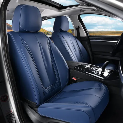 Vista 14 de Coverado - Fundas de asiento delantero de coche, fundas de asiento de cuero de lujo para automóviles, fundas de asiento de automóvil protectoras