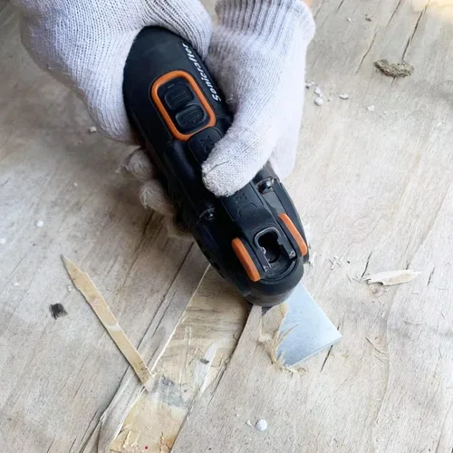 Vista 4 de 6 cuchillas de raspador oscilantes de ajuste universal multiherramienta, compatibles con Dewalt Dremel Rockwell Makita Bosch Fein Multimaster