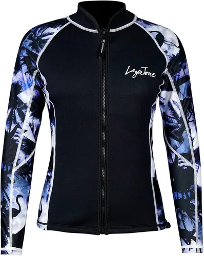 LayaTone 2mm Wetsuit Top Women – Warm Core, Thin Lycra Sleeves, YKK Zipper, Anti-Chafe Label, Sea Lice Guard – Swim, Dive, Surf, Snorkel, Paddle