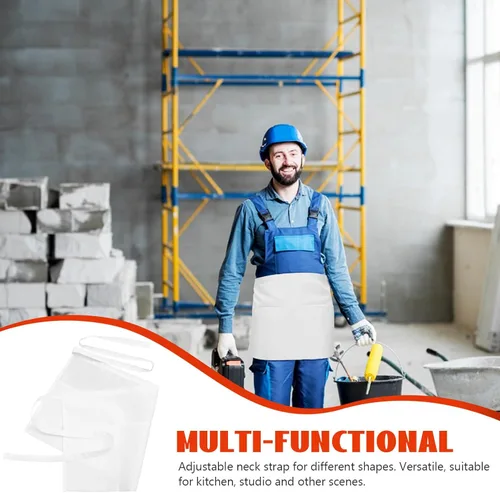 Vista 7 de BESPORTBLE Waterproof Work Apron with Large Pockets Reusable Waist Server Apron for Men and Women for Cooking Teaching and Service Use