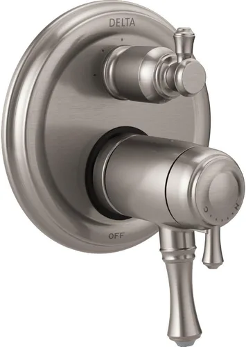 Vista 2 de DELTA FAUCET T27T897, cromo Cassidy tradicional TempAssure serie 17T ajuste de válvula con desviador integrado de 3 ajustes