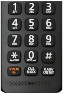 Vista 5 de Teléfono fijo con banda de frecuencia Dect kx-tgf340b Panasonic, Negro