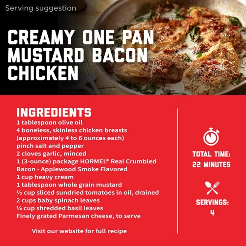 Vista 4 de HORMEL Bacon Toppings - Tocino desmenuzado de madera de manzana, 3 onzas (paquete de 8)