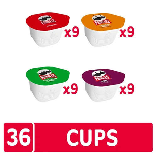 Vista 4 de Pringles Papas Fritas, Snack Stacks, Aperitivos para el Almuerzo, Paquete Variado (36 Envases)